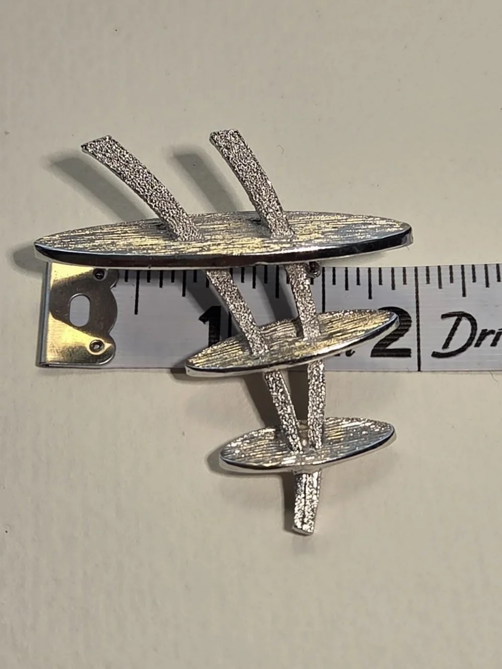 Silver Modern Abstract Metal Accent Pin - Contemporary Home Accent